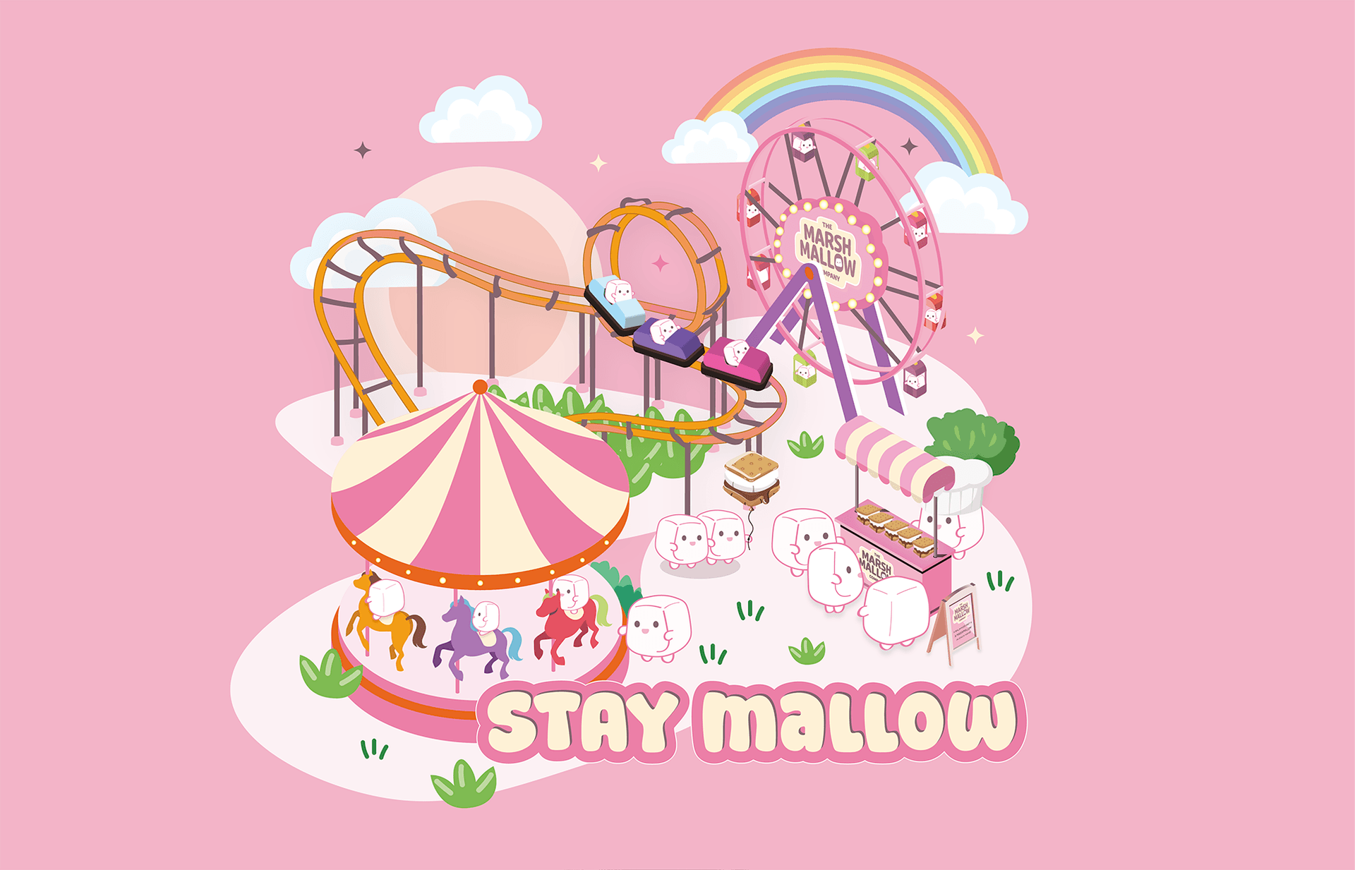 Marshmallow Fairground — Illustration & T-shirt — visuel 1