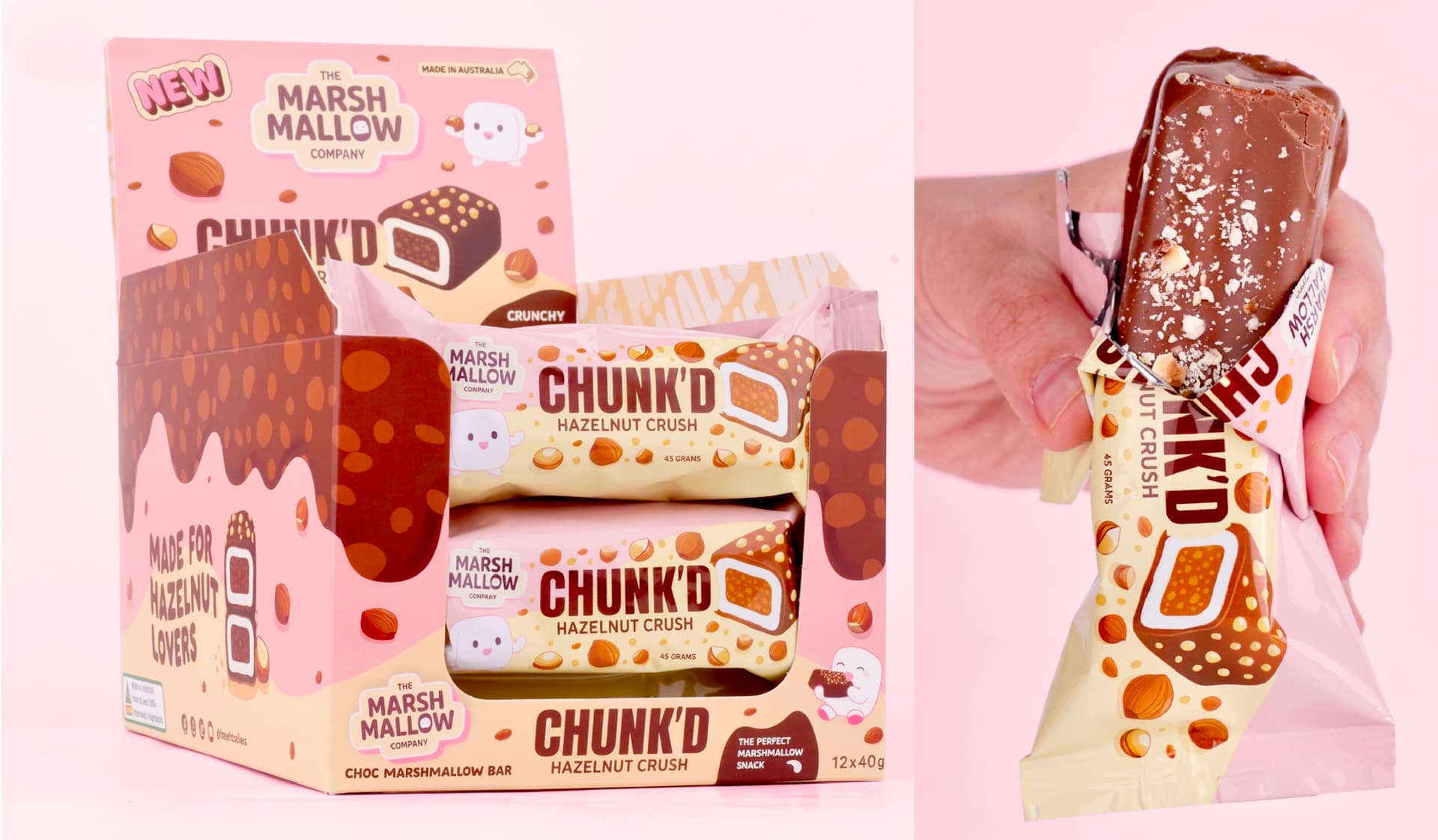 Chunk'd Hazelnut Crush — Design Packaging & Display — visuel 3